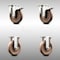 Service Caster 5 Inch 316SS High Temp Glass Filled Nylon Plate Caster Lock Brake 2 Rigid, 2PK SCC-SS316TTL20S514-GFNSHT-2-R-2 - alternate 1